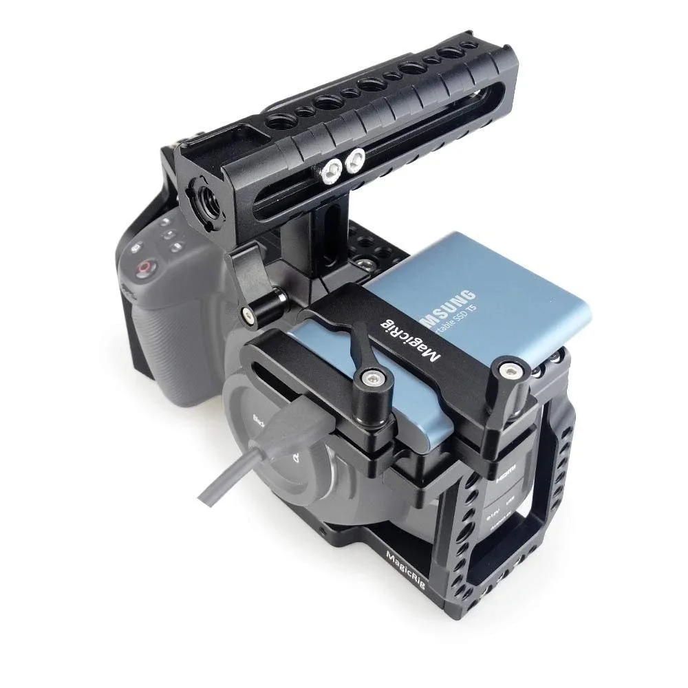 MAGICRIG Camera Cage NATO Handle T5 SSD Mount for Blackmagic BMPCC 4K 6K